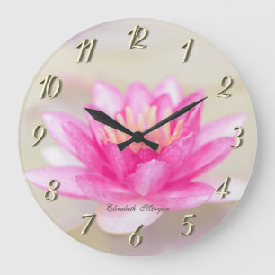 Elegant Lotus,Bokeh Yoga Stor Klocka