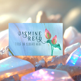 Elegant Lotus Bud for Hälsa Spa | Marble & Guld Visitkort