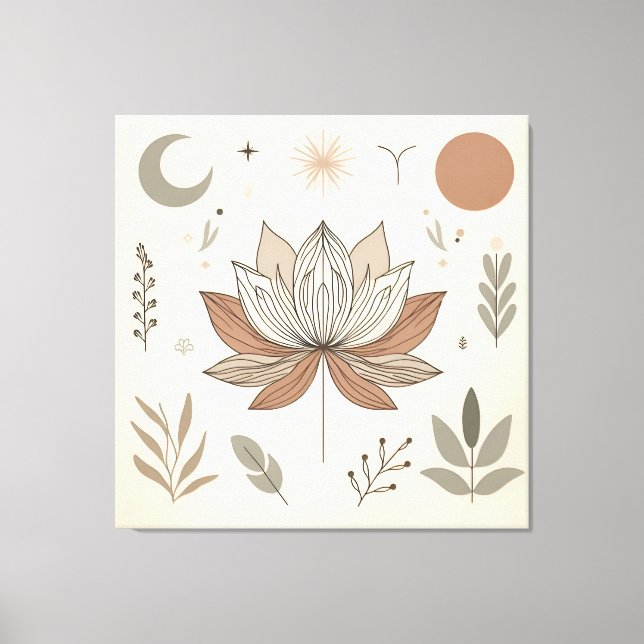 Elegant Lotus Canvas Art (Framsida)