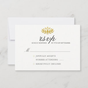 Elegant Lotus Flower-Bröllop OSA Card Kort