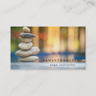Elegant Lotus Flower Buddha Zen Logotyp Yoga Visitkort
