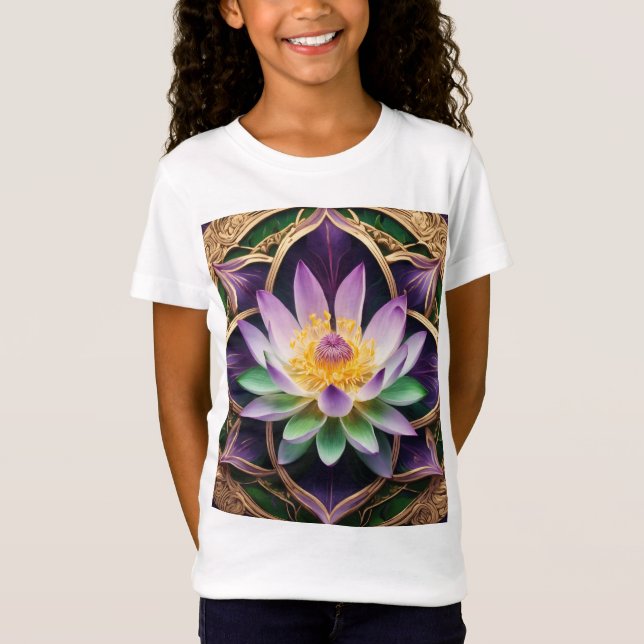 "Elegant Lotus Flower Digital Art T-Shirt" T Shirt (Framsida)