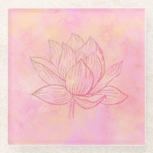 Elegant Lotus Flower Illustration Ljus rosa Art