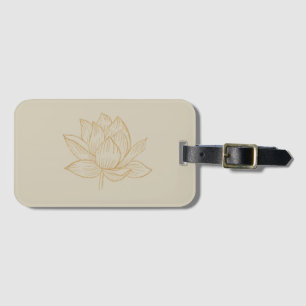 Elegant Lotus Flower Illustration Yoga Bagagebricka