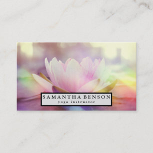 Elegant Lotus Flower Logotyp Yoga Affärskort Visitkort
