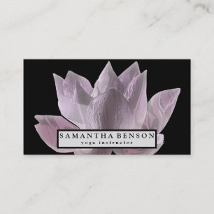 Elegant Lotus Flower Logotyp Yoga Affärskort Visitkort