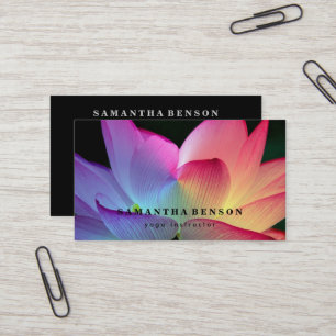 Elegant Lotus Flower Logotyp Yoga Affärskort Visitkort