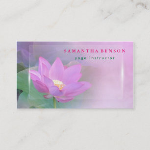 Elegant Lotus Flower Logotyp Yoga Affärskort Visitkort
