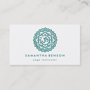 Elegant Lotus Flower Logotyp Yoga Affärskort Visitkort
