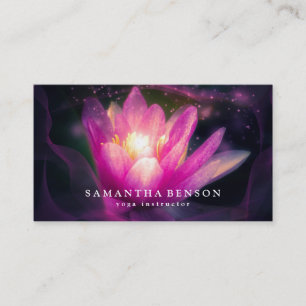 Elegant Lotus Flower Logotyp Yoga Affärskort Visitkort