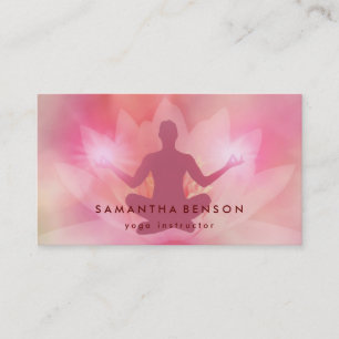 Elegant Lotus Flower Logotyp Yoga Affärskort Visitkort