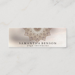 Elegant Lotus Flower Logotyp Yoga Mini Visitkort