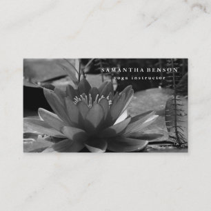 Elegant Lotus Flower Logotyp Yoga Square Business Visitkort