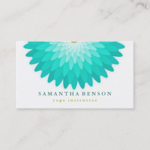 Elegant Lotus Flower Logotyp Yoga Visitkort