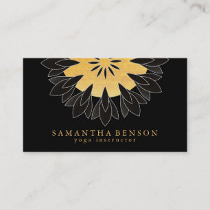 Elegant Lotus Flower Logotyp Yoga Visitkort