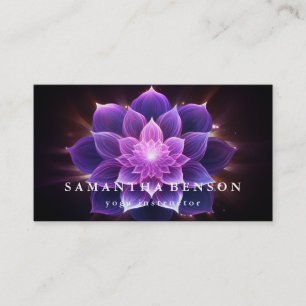 Elegant Lotus Flower Logotyp Yoga Visitkort