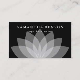 Elegant Lotus Flower Logotyp Yoga Visitkort