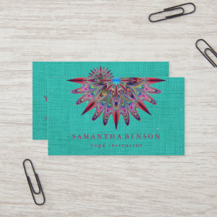 Elegant Lotus Flower Logotyp Yoga Visitkort