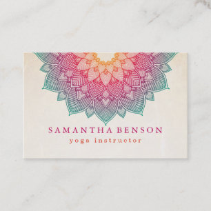 Elegant Lotus Flower Logotyp Yoga Visitkort