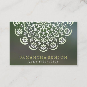 Elegant Lotus Flower Logotyp Yoga Visitkort