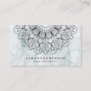 Elegant Lotus Flower Logotyp Yoga Visitkort