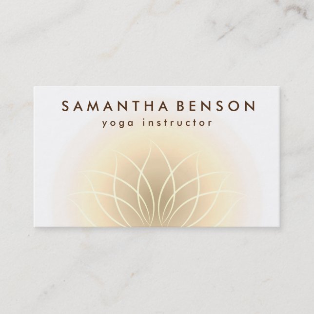 Elegant Lotus Flower Logotyp Yoga Visitkort (Framsida)