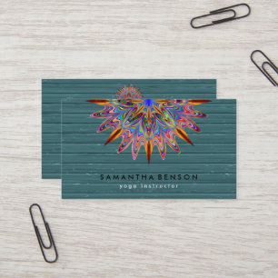 Elegant Lotus Flower Logotyp Yoga Visitkort