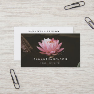 Elegant Lotus Flower Logotyp Yoga Visitkort