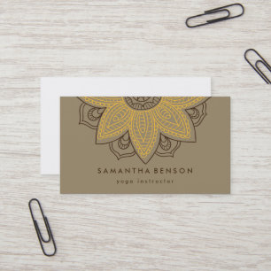 Elegant Lotus Flower Logotyp Yoga Visitkort