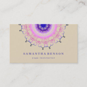 Elegant Lotus Flower Logotyp Yoga Visitkort