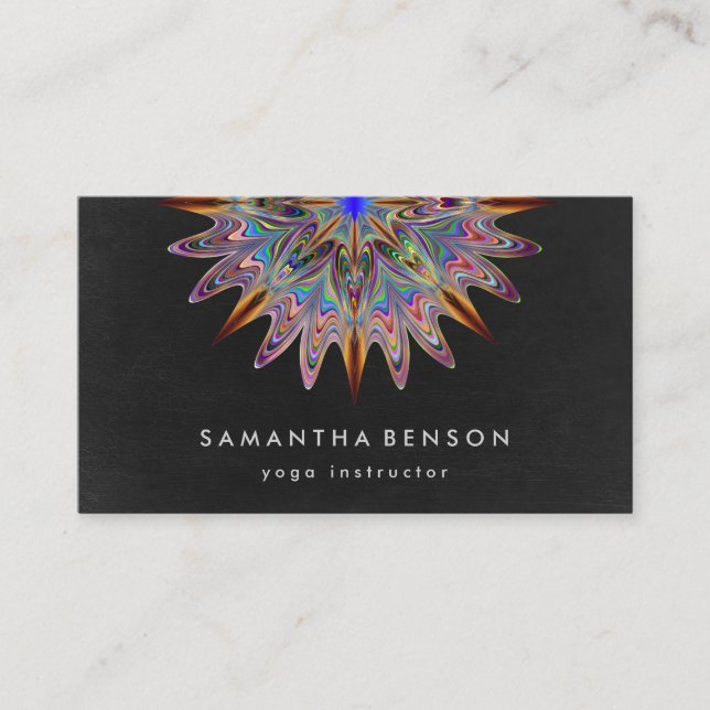 Elegant Lotus Flower Logotyp Yoga Visitkort (Framsida)