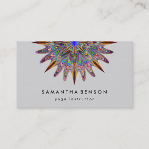 Elegant Lotus Flower Logotyp Yoga Visitkort