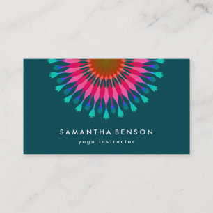 Elegant Lotus Flower Logotyp Yoga Visitkort