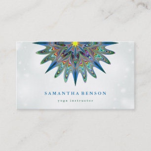 Elegant Lotus Flower Logotyp Yoga Visitkort