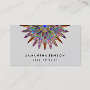 Elegant Lotus Flower Logotyp Yoga Visitkort