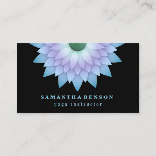 Elegant Lotus Flower Logotyp Yoga Visitkort