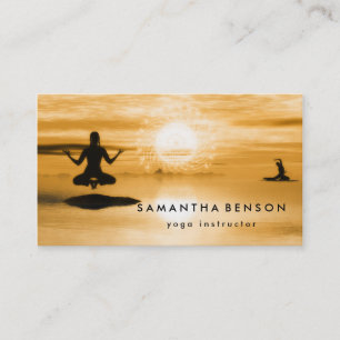 Elegant Lotus Flower Logotyp Yoga Visitkort