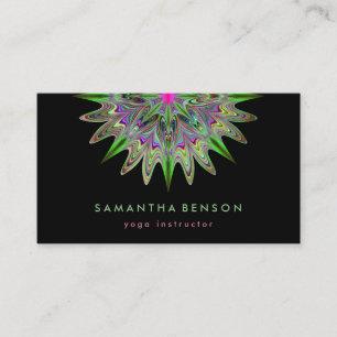 Elegant Lotus Flower Logotyp Yoga Visitkort