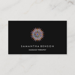 Elegant Lotus Flower Logotyp Yoga Visitkort