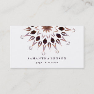 Elegant Lotus Flower Logotyp Yoga Visitkort