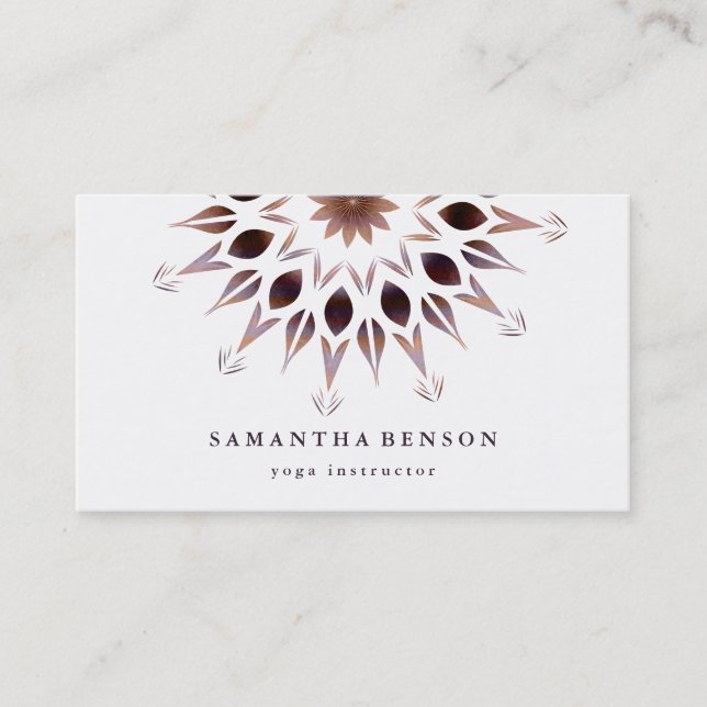 Elegant Lotus Flower Logotyp Yoga Visitkort (Framsida)