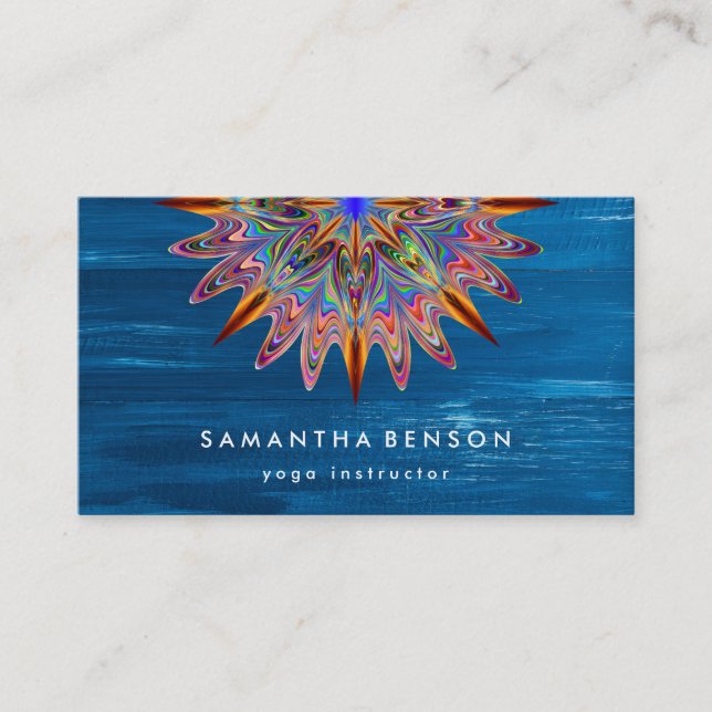 Elegant Lotus Flower Logotyp Yoga Visitkort (Framsida)