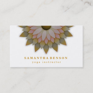 Elegant Lotus Flower Logotyp Yoga Visitkort