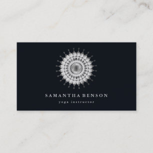 Elegant Lotus Flower Logotyp Yoga Visitkort