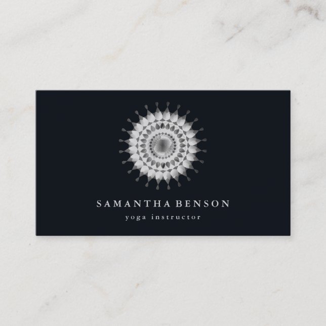 Elegant Lotus Flower Logotyp Yoga Visitkort (Framsida)