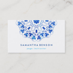 Elegant Lotus Flower Logotyp Yoga Visitkort