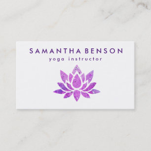 Elegant Lotus Flower Logotyp Yoga Visitkort