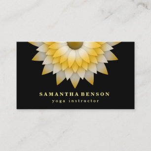 Elegant Lotus Flower Logotyp Yoga Visitkort