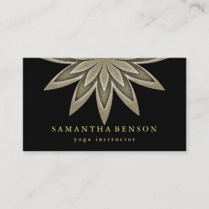 Elegant Lotus Flower Logotyp Yoga Visitkort