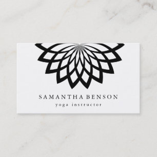 Elegant Lotus Flower Logotyp Yoga Visitkort